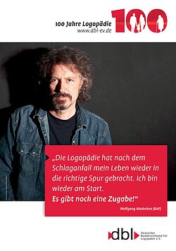 Plakat ''100 Jahre Logopädie'' - Wolfgang Niedecken