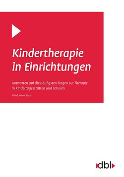 Broschüre ''Kindertherapie in Einrichtungen''