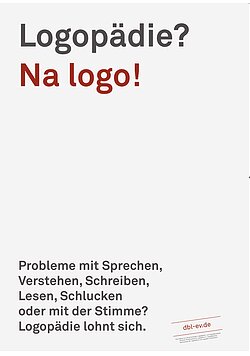 Plakat ''Logopädie? Na logo!''